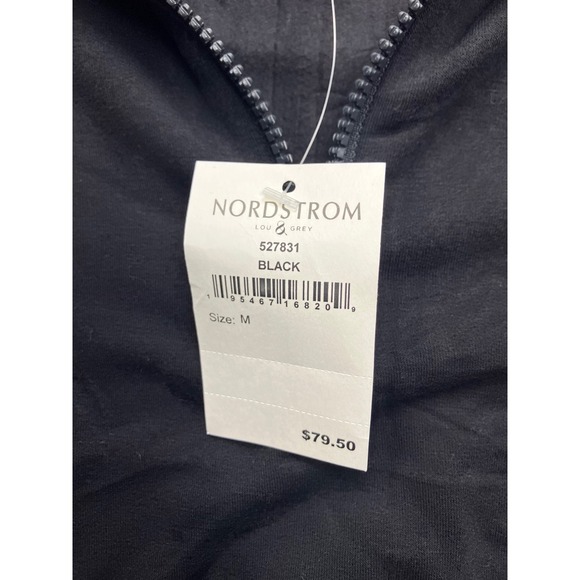 LOU & GREY Black Signature Soft Plush Quarter Zip Sweatshirt Women's Medium new - Picture 3 of 10